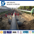 Inflatable rubber airbag for pipeline laying